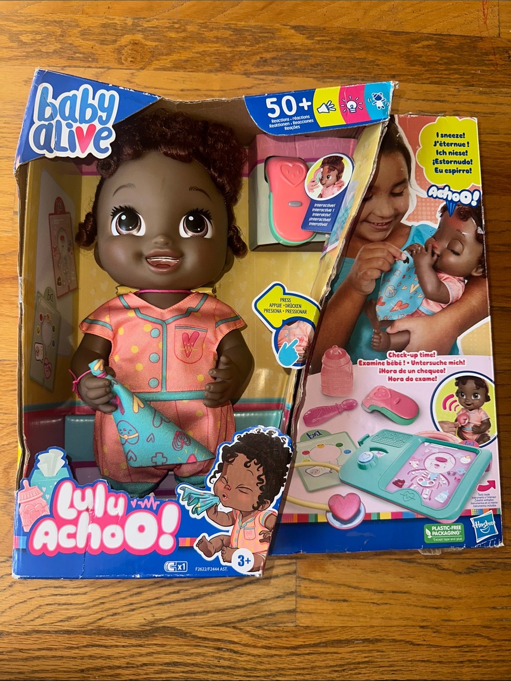 Hasbro Baby Alive Lulu Achoo! Interactive Doll with Pink & Teal Outfit